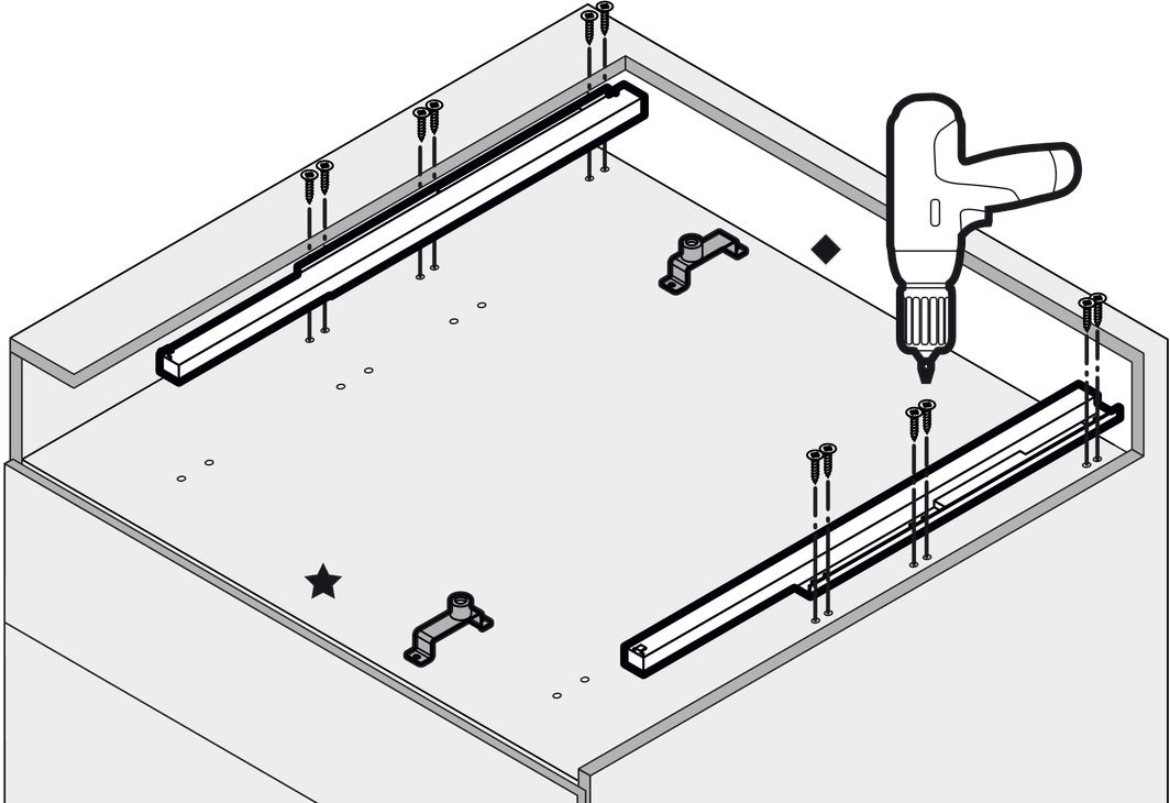Two-Way Drawer Slide, Riverso, Full Extension, Synchronized