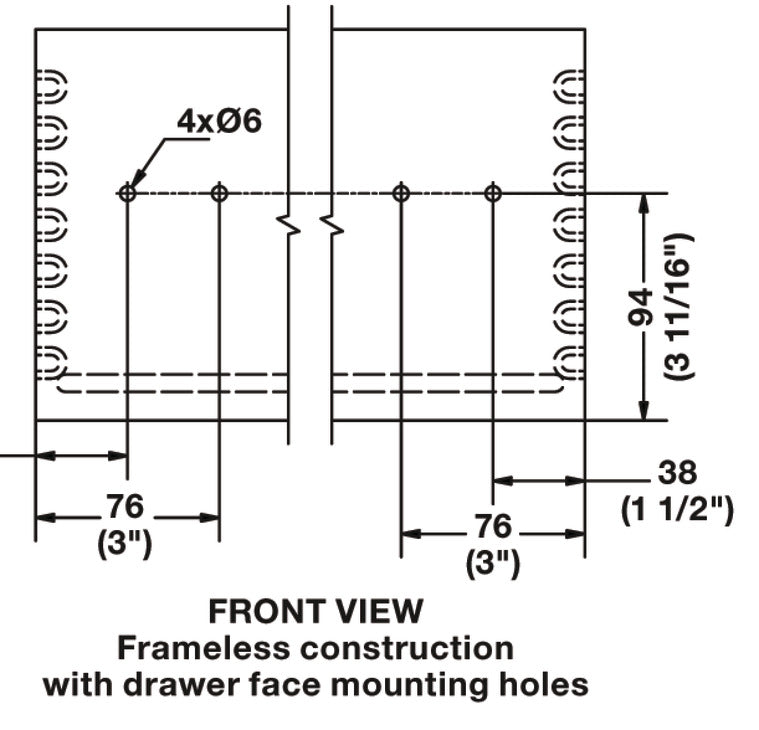 Powered Vanity Drawer, 12"