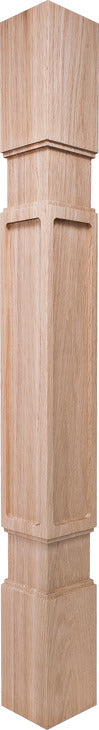 Wood Post, 34 1/2" x 3 1/2" x 3 1/2" (H x W x D)