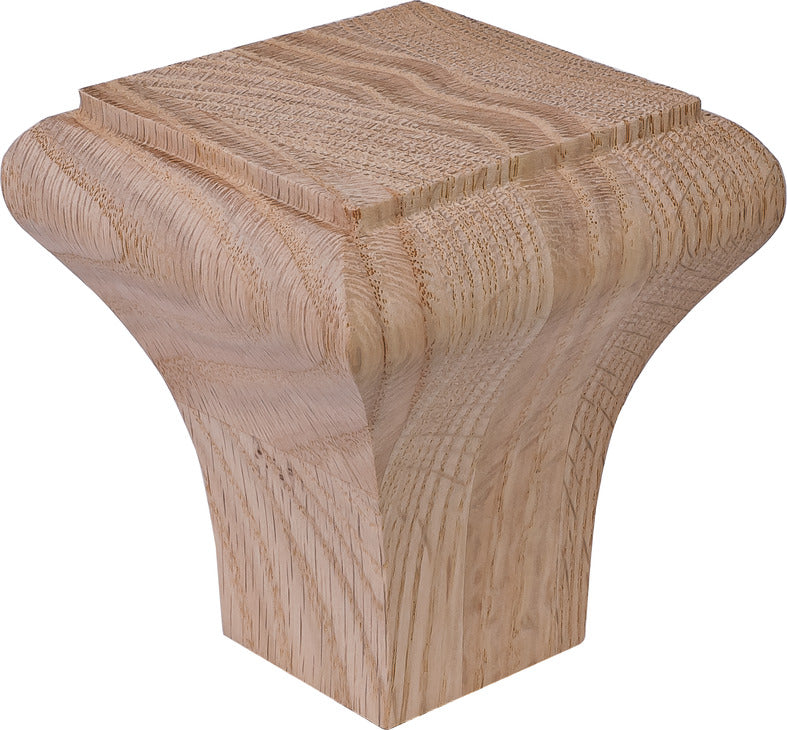Bunn Foot, 3 9/16" x 3 9/16" x 4" (W x D x H)