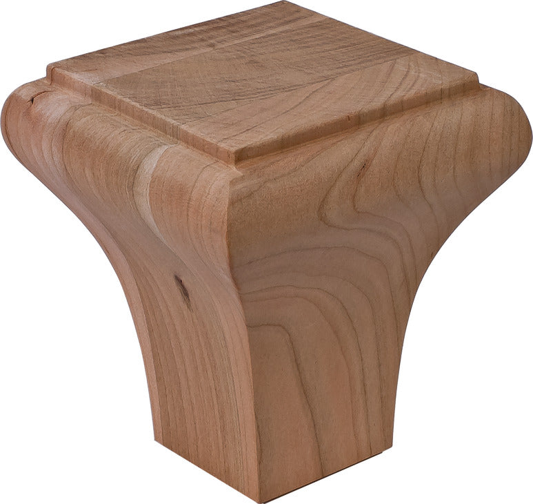 Bunn Foot, 3 9/16" x 3 9/16" x 4" (W x D x H)