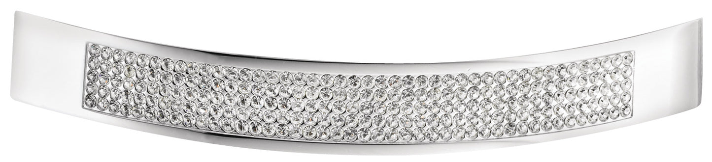 Handle, Polished Chrome & Clear, Zinc & Crystal