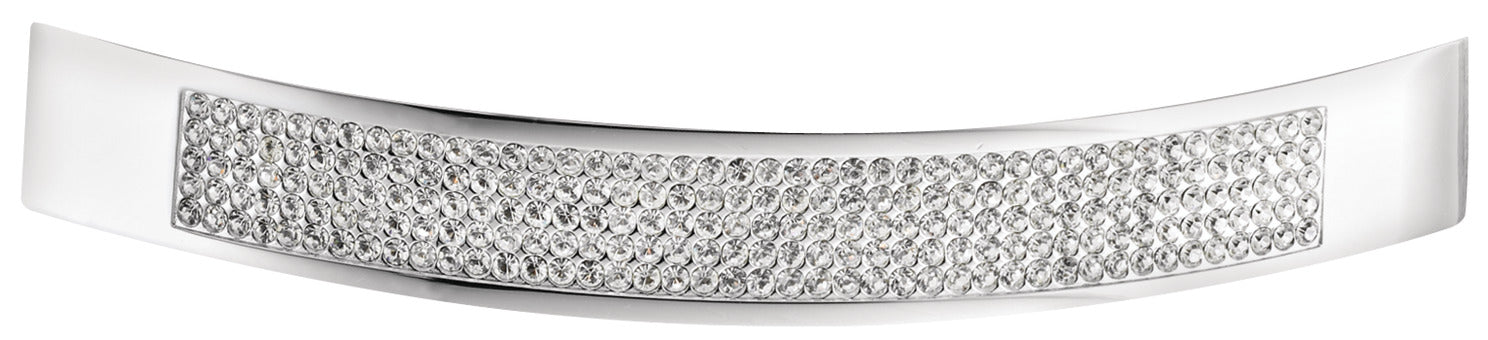 Handle, Polished Chrome & Clear, Zinc & Crystal