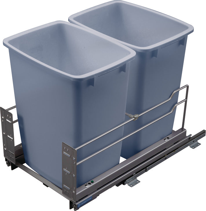 Waste Bin Pull-Out, KessebÃ¶hmer Double Bottom Mount
