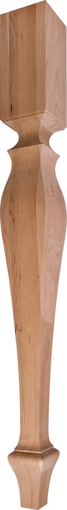 Wood Post, 34 1/2" x 3 1/2" x 3 1/2" (H x W x D)