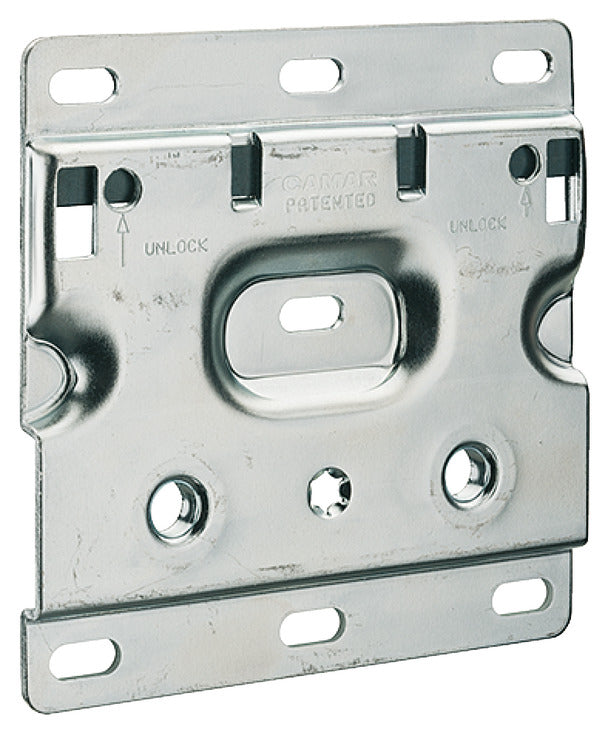 Wall Plate, With hook-off protection, for cabinet hanger for base unit