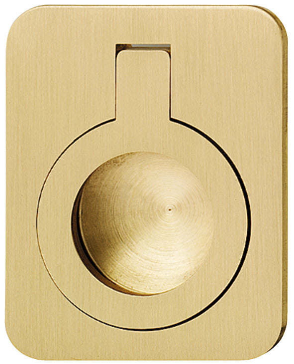 Inset Ring Handle, Brass