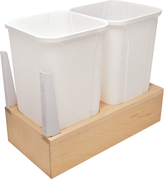 Waste Bin Pull-Out, KV Wood Frame, Bottom Mount, Double
