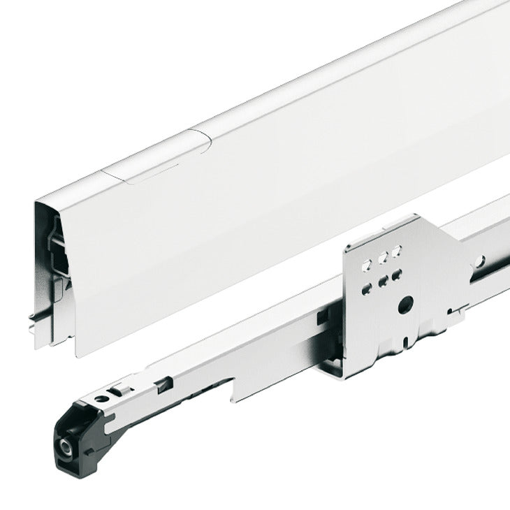 Side Profiles, HÃ¤fele Matrix Box P70, drawer side height (3 5/8") 92 mm, load bearing capacity (154 lbs) 70 kg