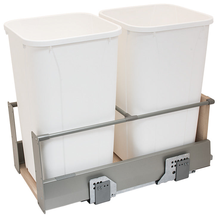 Waste Bin Pull-Out, HÃ¤fele Matrix, Double, 2 x 27 qt