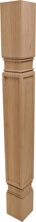 Wood Post, 34 1/2" x 3 1/2" x 3 1/2" (H x W x D)