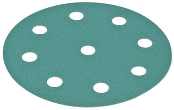 Abrasive FilmBac Disc, Hook-N-Loop Premium 6", Aluminum Oxide, 9 Holes