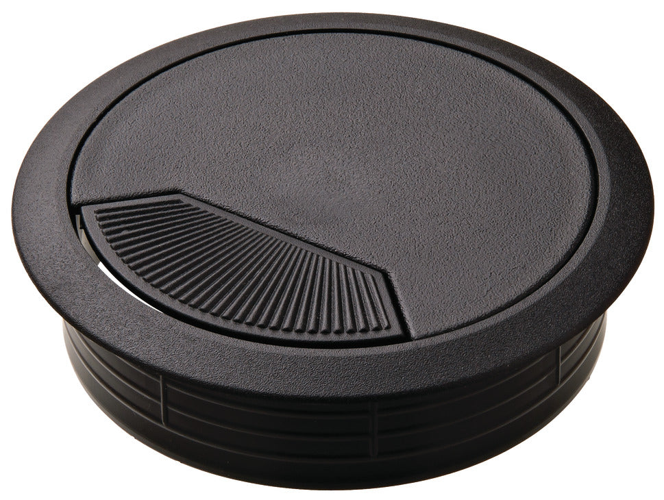 Plastic Cable Grommet, Two-Piece, Round with Spring Closure