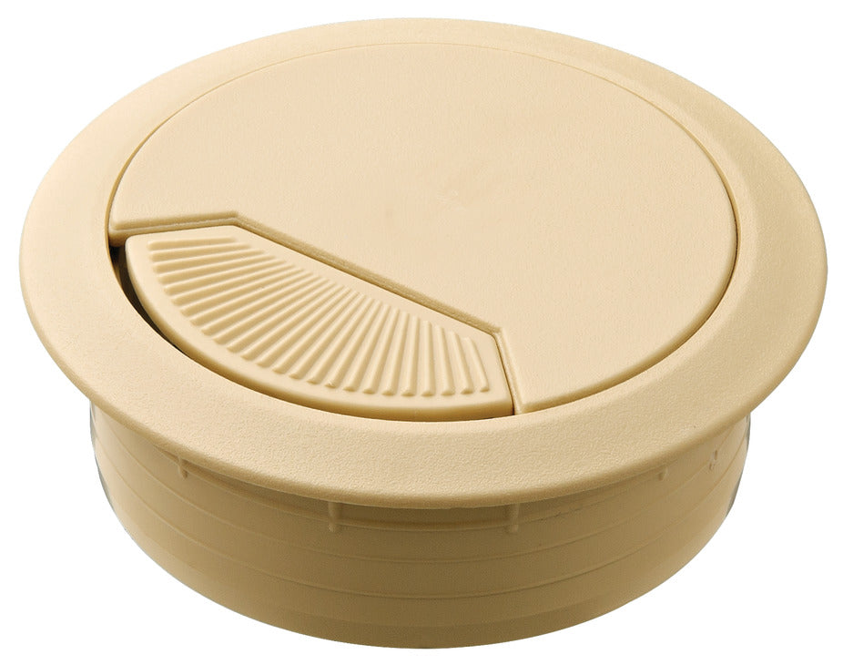 Plastic Cable Grommet, Two-Piece, Round with Spring Closure