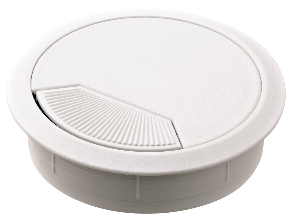 Plastic Cable Grommet, Two-Piece, Round with Spring Closure
