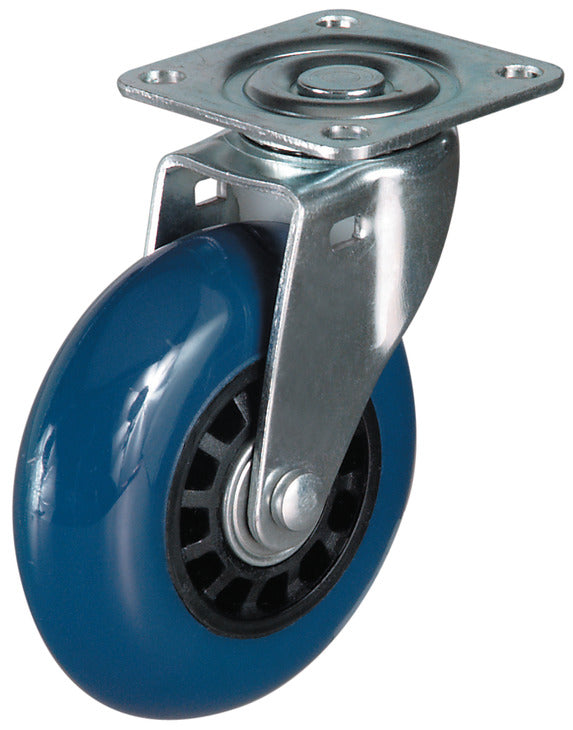 Coal Box Caster, With soft running surface, fixed or free running