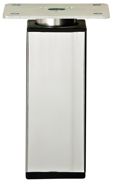 Furniture Foot, Square, Aluminum, 92 mm (3 5/8")