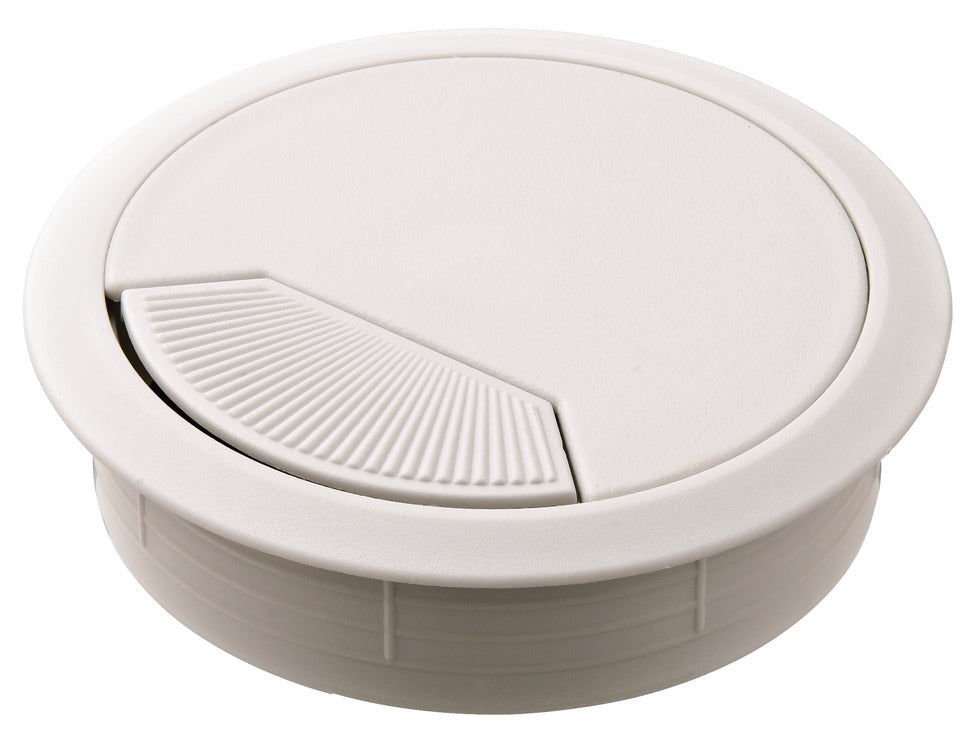 Plastic Cable Grommet, Two-Piece, Round with Spring Closure