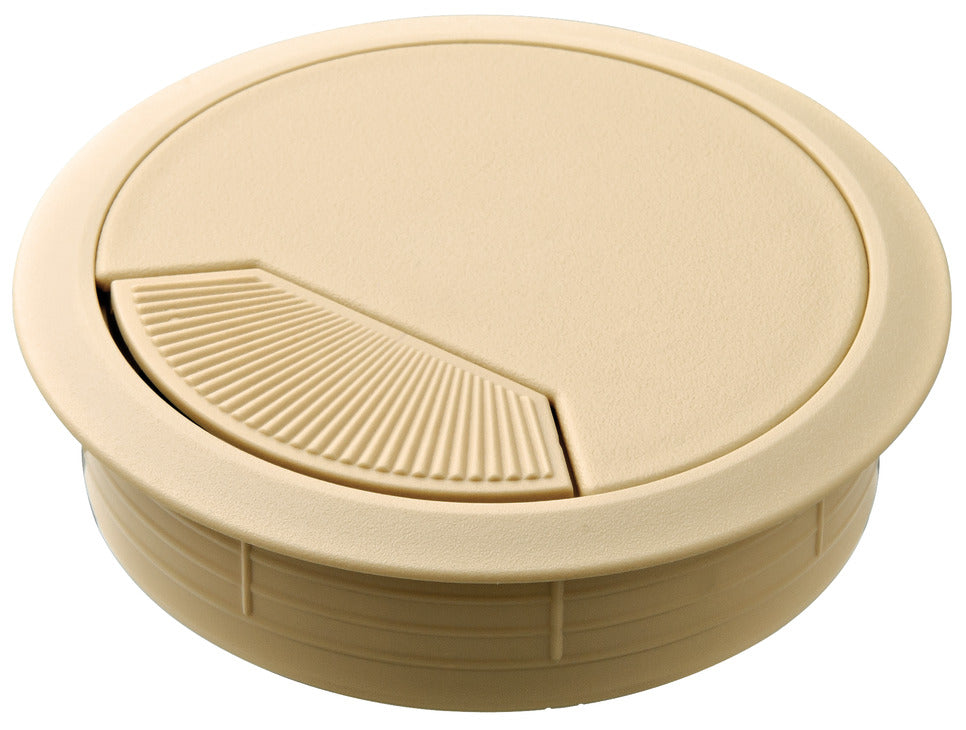 Plastic Cable Grommet, Two-Piece, Round with Spring Closure