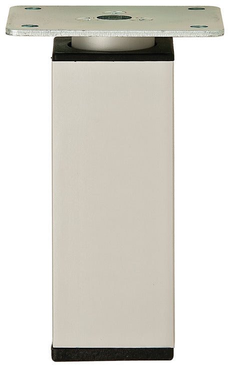 Furniture Foot, Square, Aluminum, 92 mm (3 5/8")