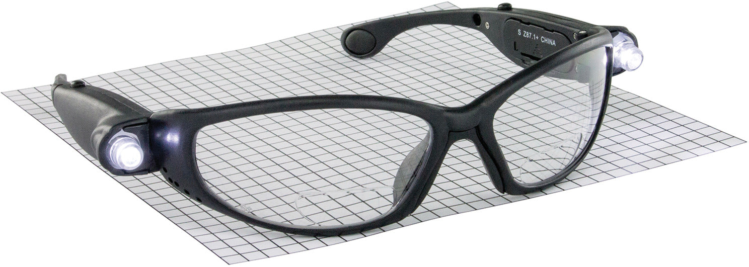 Safety Glasses, with LED, Magnification, Anti-Fog