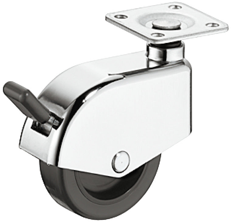 Caster, M10 Stem, Load-Bearing Capacity 110 lbs, Wheel Ø50 mm (2")
