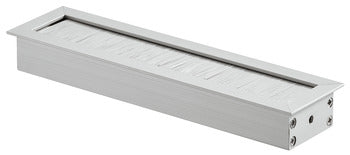 Anodized Aluminum Grommet, Rectangular 180 x 45 mm with Brush