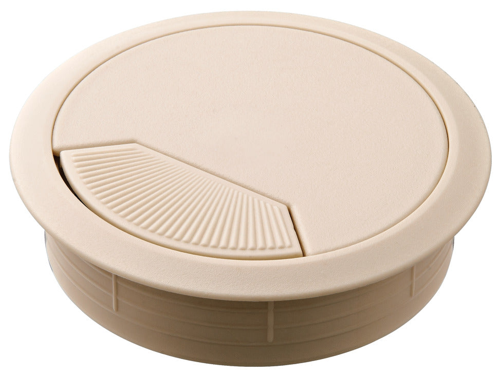 Plastic Cable Grommet, Two-Piece, Round with Spring Closure