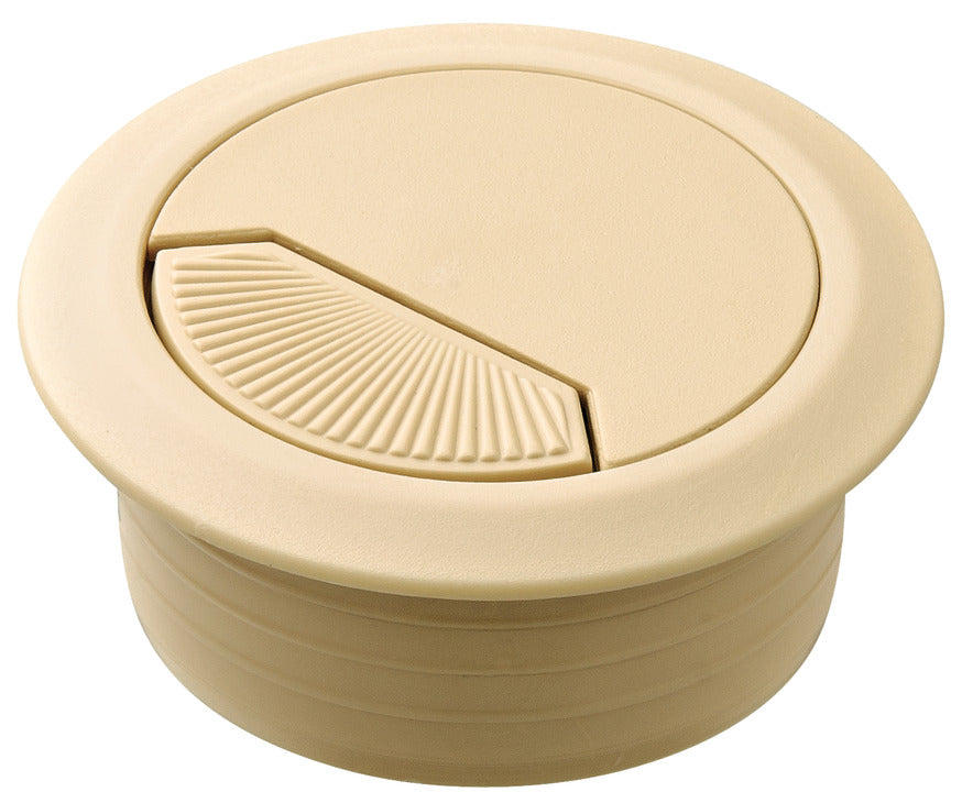 Plastic Cable Grommet, Two-Piece, Round with Spring Closure
