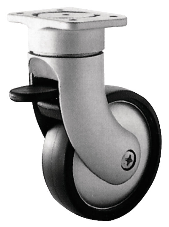 Caster, Plate Mount, Load-Bearing Capacity 110 lbs.