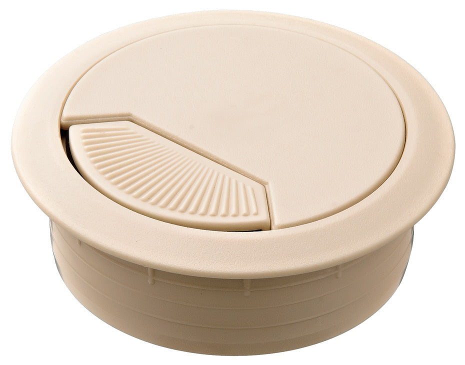 Plastic Cable Grommet, Two-Piece, Round with Spring Closure