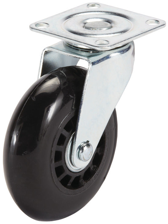 Coal Box Caster, With soft running surface, fixed or free running