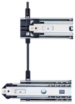 Accuride 3641/3642 Side Mount, Interlocking Drawer System, 1" Overtravel; 180 lbs Weight Capacity