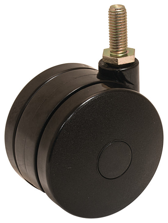 Large Twin Wheel Caster, Plate Mount, without Brake