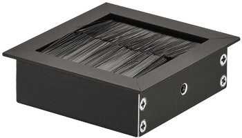 Anodized Aluminum Grommet, Square 69 x 69 mm with Brush
