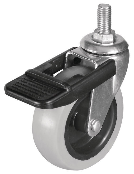 Swiveling Caster, M10 Stem, Load-Bearing Capacity 66 lbs.