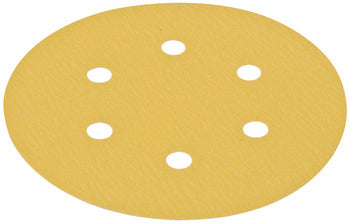Abrasive Paper Disc, 6" Hook-N-Loop, 6 Holes