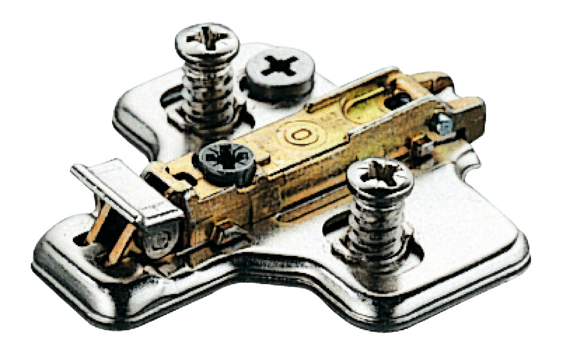 Clip Mounting Plate, Salice, with Pre-Installed 11 mm Euro Screws