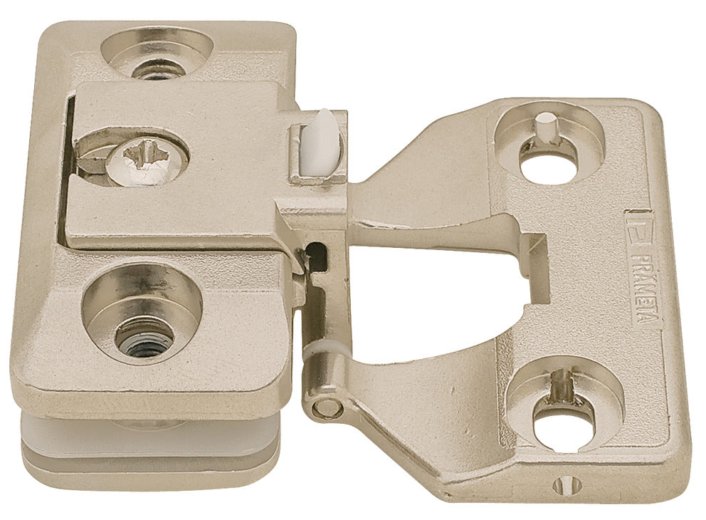 Glass Door Hinge, Aximat®, 230° Opening Angle, Glass to Wood,  3 mm Overlay