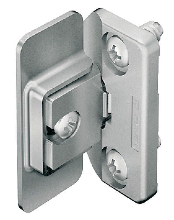 Glass Door Hinge, Aximat®, 195° Opening Angle, Glass to Wood, Inset