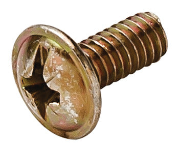 Decorative Hardware Screw, 8-32, Modified Truss Head with Combi Cross/Slot Drive, Yellow Chromate