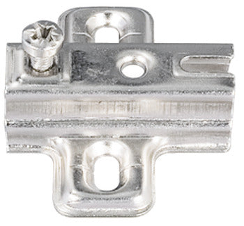 Cruciform mounting plate, HÃ¤fele Metalla A, with slide-on system, for screw fixing