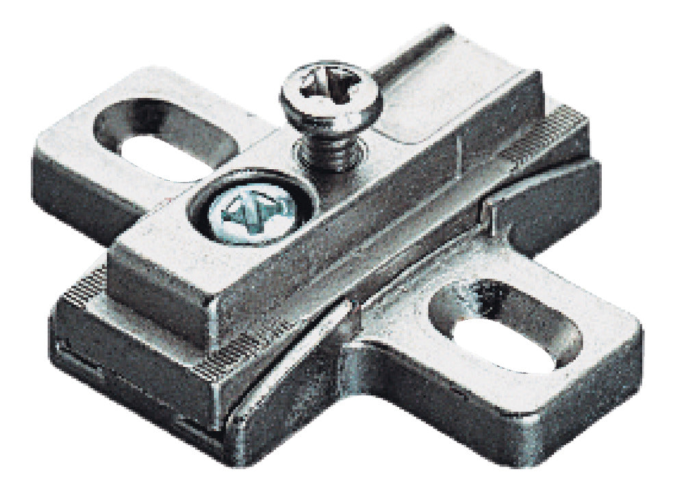 Wing Mounting Plate, Salice, Slide-on, Wood Screw, Angle from â€“7.5° to +7.5°