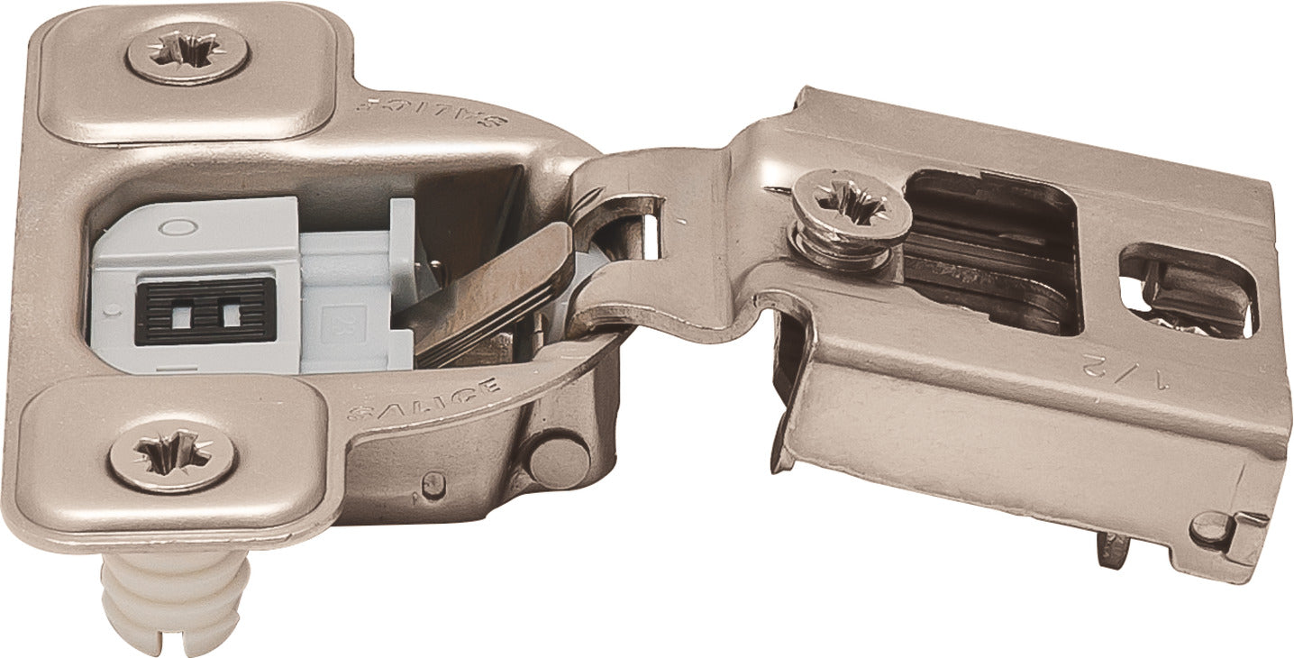Concealed Hinge, Salice Excentra 2-Cam, 106° Opening Angle, Soft Close, 1/2" Overlay