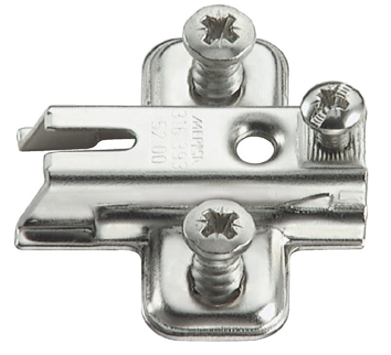 Mounting Plate, Super Compact Cruciform, One Part Plate, for Grass Slide On System Hinges