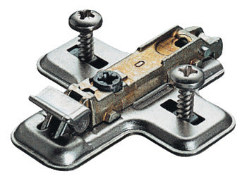 Cruciform Mounting Plate, SALICE SM, for screw fixing with pre-mounted screws