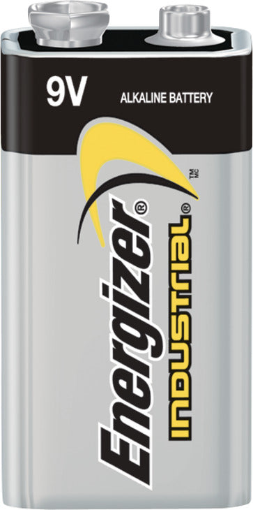 Energizer Industrial Battery, Alkaline, 9v