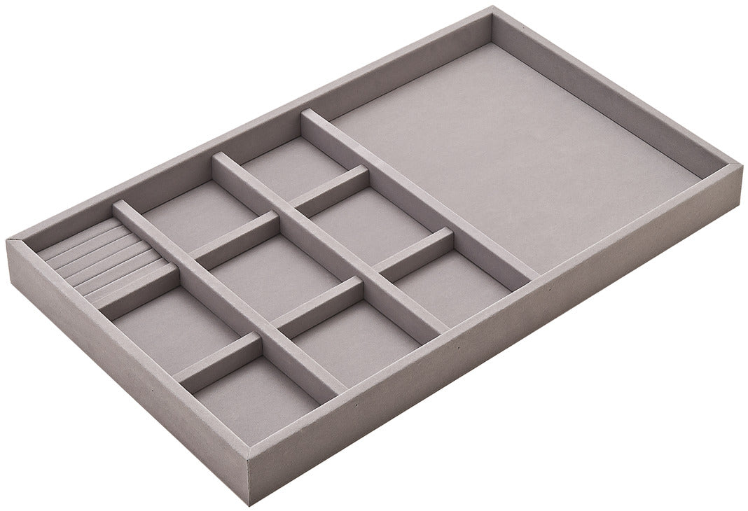 Jewelry Tray, 2" Depth, Faux Suede