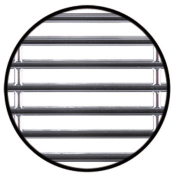 Air Ventilation Grill, Oval Recess, 45 cm² Vent Area