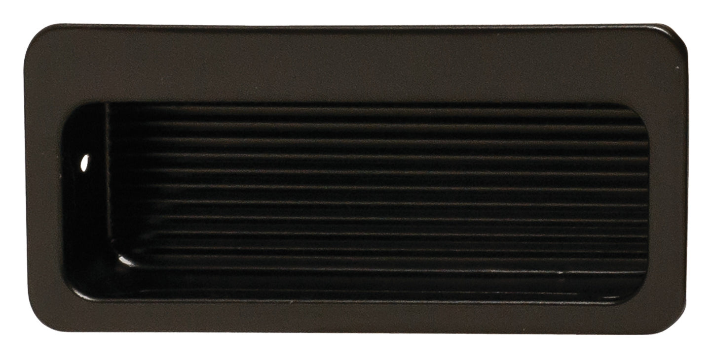 Inset Handle, Black Matt, Steel